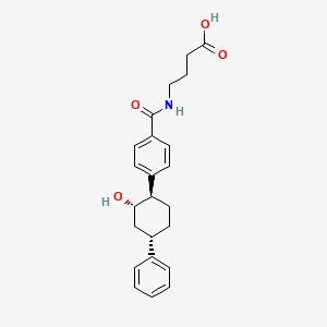 molecular formula C23H27NO4 B1212984 (1S,2S,5S)2-(4-Glutaridylbenzyl)-5-phenyl-1-cyclohexanol 