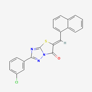 (5Z)-2-(3-chlorophenyl)-5-(naphthalen-1-ylmethylidene)[1,3]thiazolo[3,2-b][1,2,4]triazol-6(5H)-one