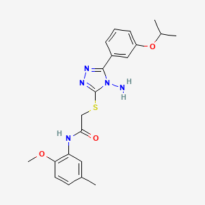 2-({4-amino-5-[3-(propan-2-yloxy)phenyl]-4H-1,2,4-triazol-3-yl}sulfanyl)-N-(2-methoxy-5-methylphenyl)acetamide