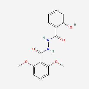 molecular formula C16H16N2O5 B1212992 N'-(2-羟基苯甲酰)-2,6-二甲氧基苯甲酰腙 