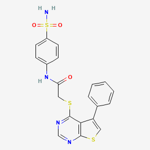 2-(5-phenylthiopheno[3,2-e]pyrimidin-4-ylthio)-N-(4-sulfamoylphenyl)acetamide