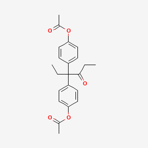 molecular formula C22H24O5 B1212994 4,4-Bis(p-hydroxyphenyl)-3-hexanone diacetate CAS No. 18922-12-8
