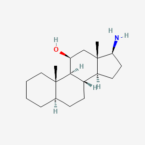 molecular formula C19H33NO B1212997 17-Amino-5alpha-androstan-11-ol CAS No. 5668-07-5