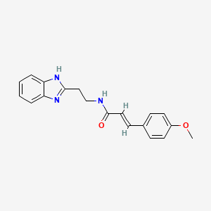 molecular formula C19H19N3O2 B12129976 (E)-N-[2-(1H-Benzoimidazol-2-yl)-ethyl]-3-(4-methoxy-phenyl)-acrylamide CAS No. 301678-28-4