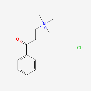 molecular formula C12H18ClNO B1213001 （2-苯甲酰乙基）三甲基氯化铵 CAS No. 67190-44-7