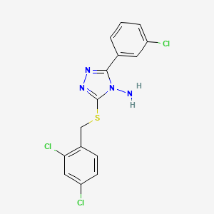 3-[(2,4-Dichlorophenyl)methylthio]-5-(3-chlorophenyl)-1,2,4-triazole-4-ylamine