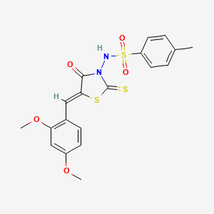 N-[(5Z)-5-(2,4-dimethoxybenzylidene)-4-oxo-2-thioxo-1,3-thiazolidin-3-yl]-4-methylbenzenesulfonamide