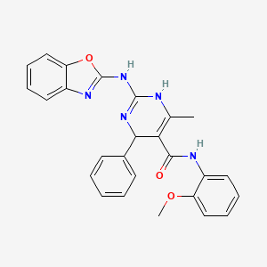 molecular formula C26H23N5O3 B12130118 2-(1,3-benzoxazol-2-ylamino)-N-(2-methoxyphenyl)-6-methyl-4-phenyl-1,4-dihydropyrimidine-5-carboxamide 