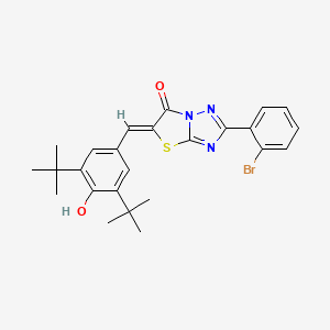 (5Z)-2-(2-bromophenyl)-5-(3,5-di-tert-butyl-4-hydroxybenzylidene)[1,3]thiazolo[3,2-b][1,2,4]triazol-6(5H)-one