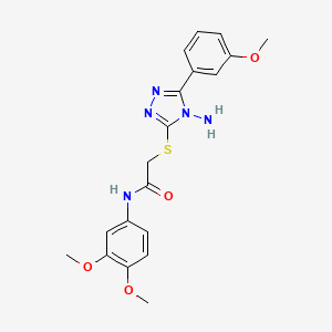 2-[4-amino-5-(3-methoxyphenyl)(1,2,4-triazol-3-ylthio)]-N-(3,4-dimethoxyphenyl)acetamide