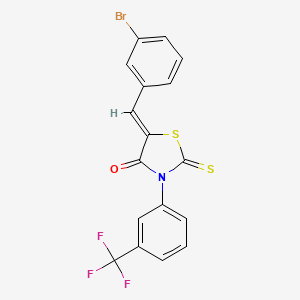 (5Z)-5-(3-bromobenzylidene)-2-thioxo-3-[3-(trifluoromethyl)phenyl]-1,3-thiazolidin-4-one