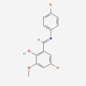 Phenol, 4-bromo-2-[[(4-bromophenyl)imino]methyl]-6-methoxy-