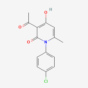 3-acetyl-1-(4-chlorophenyl)-4-hydroxy-6-methylpyridin-2(1H)-one