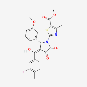 methyl 2-[3-(3-fluoro-4-methylbenzoyl)-4-hydroxy-2-(3-methoxyphenyl)-5-oxo-2,5-dihydro-1H-pyrrol-1-yl]-4-methyl-1,3-thiazole-5-carboxylate