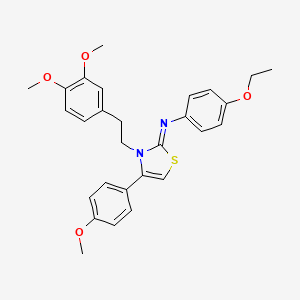 N-[(2Z)-3-[2-(3,4-dimethoxyphenyl)ethyl]-4-(4-methoxyphenyl)-1,3-thiazol-2(3H)-ylidene]-4-ethoxyaniline