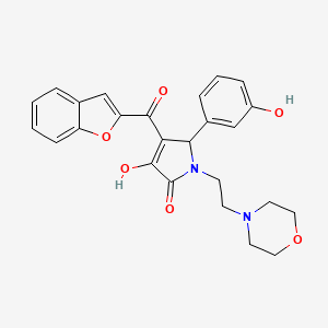 4-(1-benzofuran-2-ylcarbonyl)-3-hydroxy-5-(3-hydroxyphenyl)-1-[2-(4-morpholinyl)ethyl]-1,5-dihydro-2H-pyrrol-2-one