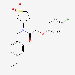 2-(4-chlorophenoxy)-N-(1,1-dioxidotetrahydrothiophen-3-yl)-N-(4-ethylbenzyl)acetamide