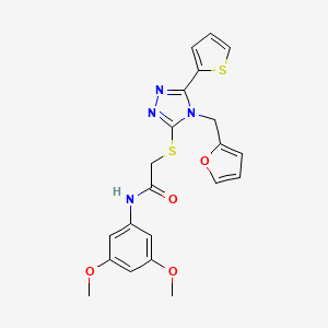 N-(3,5-dimethoxyphenyl)-2-{[4-(furan-2-ylmethyl)-5-(thiophen-2-yl)-4H-1,2,4-triazol-3-yl]sulfanyl}acetamide