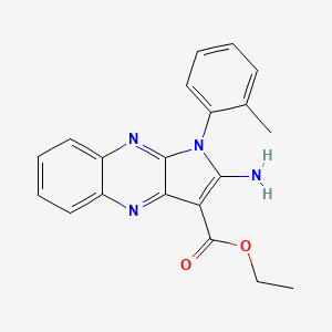 ethyl 2-amino-1-(2-methylphenyl)-1H-pyrrolo[2,3-b]quinoxaline-3-carboxylate