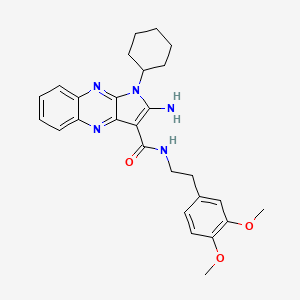 2-amino-1-cyclohexyl-N-(3,4-dimethoxyphenethyl)-1H-pyrrolo[2,3-b]quinoxaline-3-carboxamide