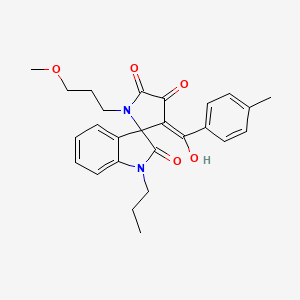 4'-hydroxy-1'-(3-methoxypropyl)-3'-[(4-methylphenyl)carbonyl]-1-propylspiro[indole-3,2'-pyrrole]-2,5'(1H,1'H)-dione