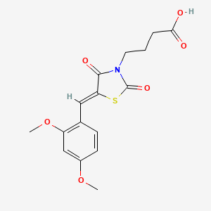 4-{5-[(2,4-Dimethoxyphenyl)methylene]-2,4-dioxo-1,3-thiazolidin-3-yl}butanoic acid