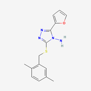 5-[(2,5-Dimethylphenyl)methylthio]-3-(2-furyl)-1,2,4-triazole-4-ylamine