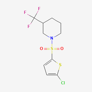 1-[(5-Chlorothiophen-2-yl)sulfonyl]-3-(trifluoromethyl)piperidine