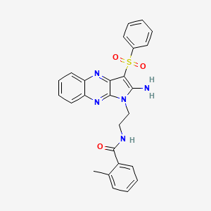 N-{2-[2-amino-3-(phenylsulfonyl)-1H-pyrrolo[2,3-b]quinoxalin-1-yl]ethyl}-2-methylbenzamide