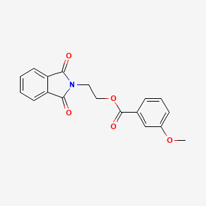 molecular formula C18H15NO5 B12130466 2-(1,3-dioxo-1,3-dihydro-2H-isoindol-2-yl)ethyl 3-methoxybenzoate 