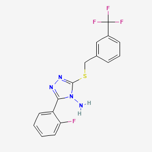 3-(2-fluorophenyl)-5-{[3-(trifluoromethyl)benzyl]sulfanyl}-4H-1,2,4-triazol-4-amine