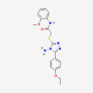 2-[4-amino-5-(4-ethoxyphenyl)(1,2,4-triazol-3-ylthio)]-N-(2-methoxyphenyl)acet amide