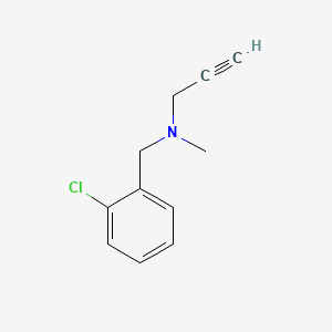 molecular formula C11H12ClN B1213063 Benzylamine, o-chloro-N-methyl-N-2-propynyl- CAS No. 2520-91-4