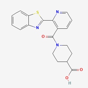 1-{[2-(1,3-Benzothiazol-2-yl)pyridin-3-yl]carbonyl}piperidine-4-carboxylic acid