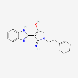 5-amino-4-(1H-benzimidazol-2-yl)-1-[2-(cyclohex-1-en-1-yl)ethyl]-1,2-dihydro-3H-pyrrol-3-one