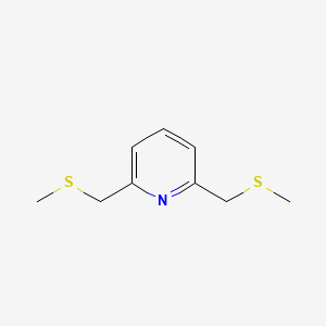 molecular formula C9H13NS2 B1213072 Pyridine, 2,6-bis[(methylthio)methyl]- CAS No. 84203-61-2