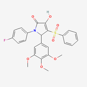 1-(4-fluorophenyl)-3-hydroxy-4-(phenylsulfonyl)-5-(3,4,5-trimethoxyphenyl)-1,5-dihydro-2H-pyrrol-2-one