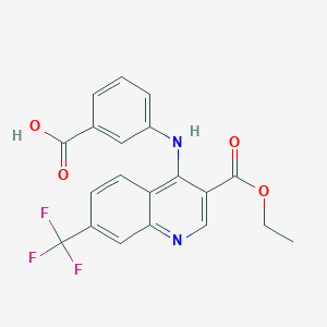 3-{[3-(Ethoxycarbonyl)-7-(trifluoromethyl)-4-quinolyl]amino}benzoic acid