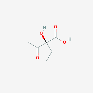 molecular formula C6H10O4 B1213078 (S)-2-acetyl-2-hydroxybutanoic acid 