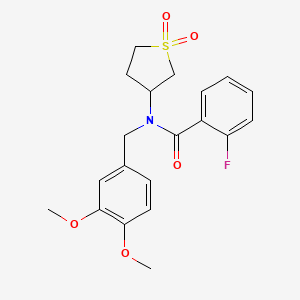 N-(3,4-dimethoxybenzyl)-N-(1,1-dioxidotetrahydrothiophen-3-yl)-2-fluorobenzamide