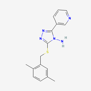 3-[(2,5-Dimethylphenyl)methylthio]-5-(3-pyridyl)-1,2,4-triazole-4-ylamine