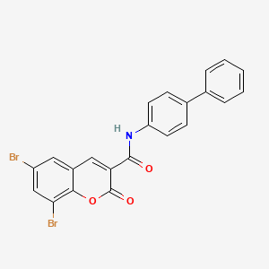 N-(biphenyl-4-yl)-6,8-dibromo-2-oxo-2H-chromene-3-carboxamide