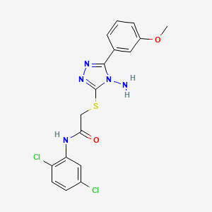 molecular formula C17H15Cl2N5O2S B12130892 2-{[4-amino-5-(3-methoxyphenyl)-4H-1,2,4-triazol-3-yl]sulfanyl}-N-(2,5-dichlorophenyl)acetamide 