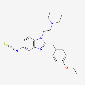 molecular formula C23H28N4OS B1213099 2-(4-乙氧基苄基)-1-二乙氨基乙基-5-异硫氰酸苯并咪唑 CAS No. 85951-65-1