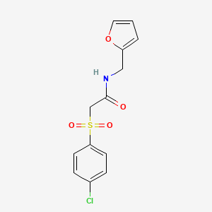 molecular formula C13H12ClNO4S B12131013 2-(4-chlorobenzenesulfonyl)-N-[(furan-2-yl)methyl]acetamide 