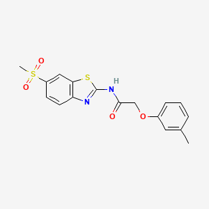 N-(6-methanesulfonyl-1,3-benzothiazol-2-yl)-2-(3-methylphenoxy)acetamide