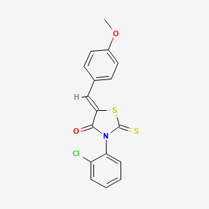 molecular formula C17H12ClNO2S2 B12131021 (5Z)-3-(2-chlorophenyl)-5-(4-methoxybenzylidene)-2-thioxo-1,3-thiazolidin-4-one 