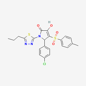 5-(4-chlorophenyl)-3-hydroxy-4-(4-methylbenzenesulfonyl)-1-(5-propyl-1,3,4-thiadiazol-2-yl)-2,5-dihydro-1H-pyrrol-2-one