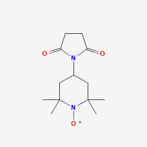 molecular formula C13H21N2O3 B1213113 N-Succinyl-4-amino-2,2,6,6-tetramethylpiperidine-1-oxyl CAS No. 81069-03-6