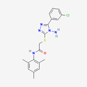 2-[4-amino-5-(3-chlorophenyl)(1,2,4-triazol-3-ylthio)]-N-(2,4,6-trimethylpheny l)acetamide